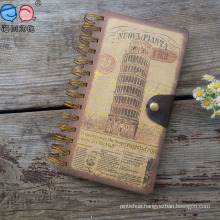 Customized Gold Lamination Cover Spiral Buckle Notebook